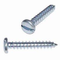 PTS6112 #6 X 1-1/2" Pan Head, Slotted, Tapping Screw, Type A, Zinc